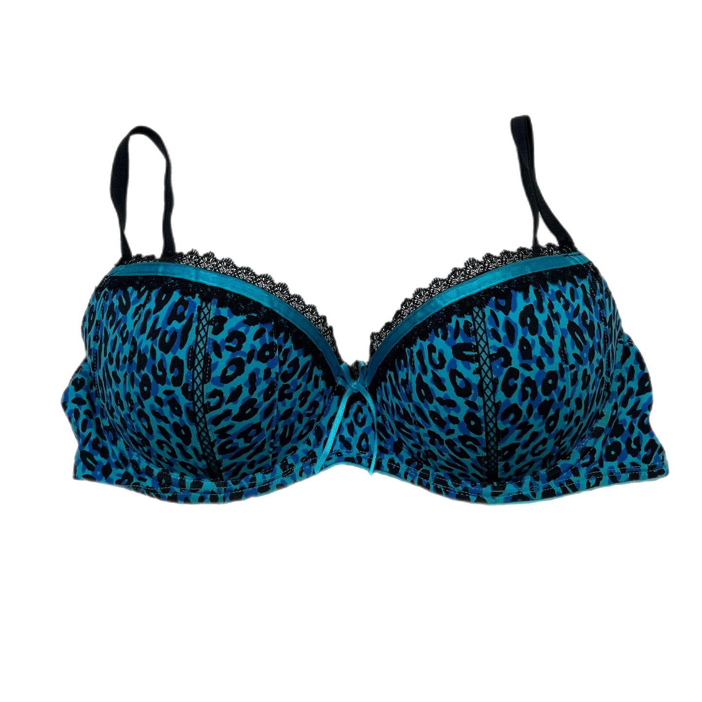 Y2K animal print push up bra (34C)