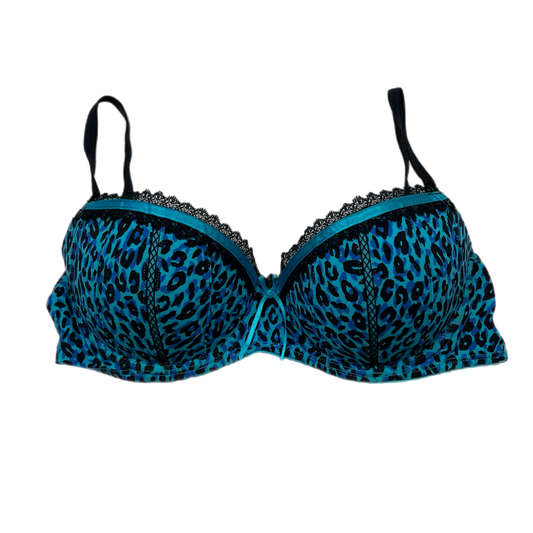 Y2K animal print push up bra (34C)