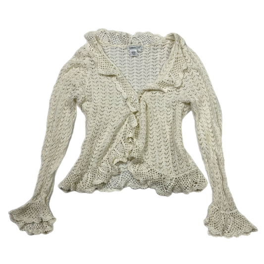 Coquette crochet frilly cardigan (L)