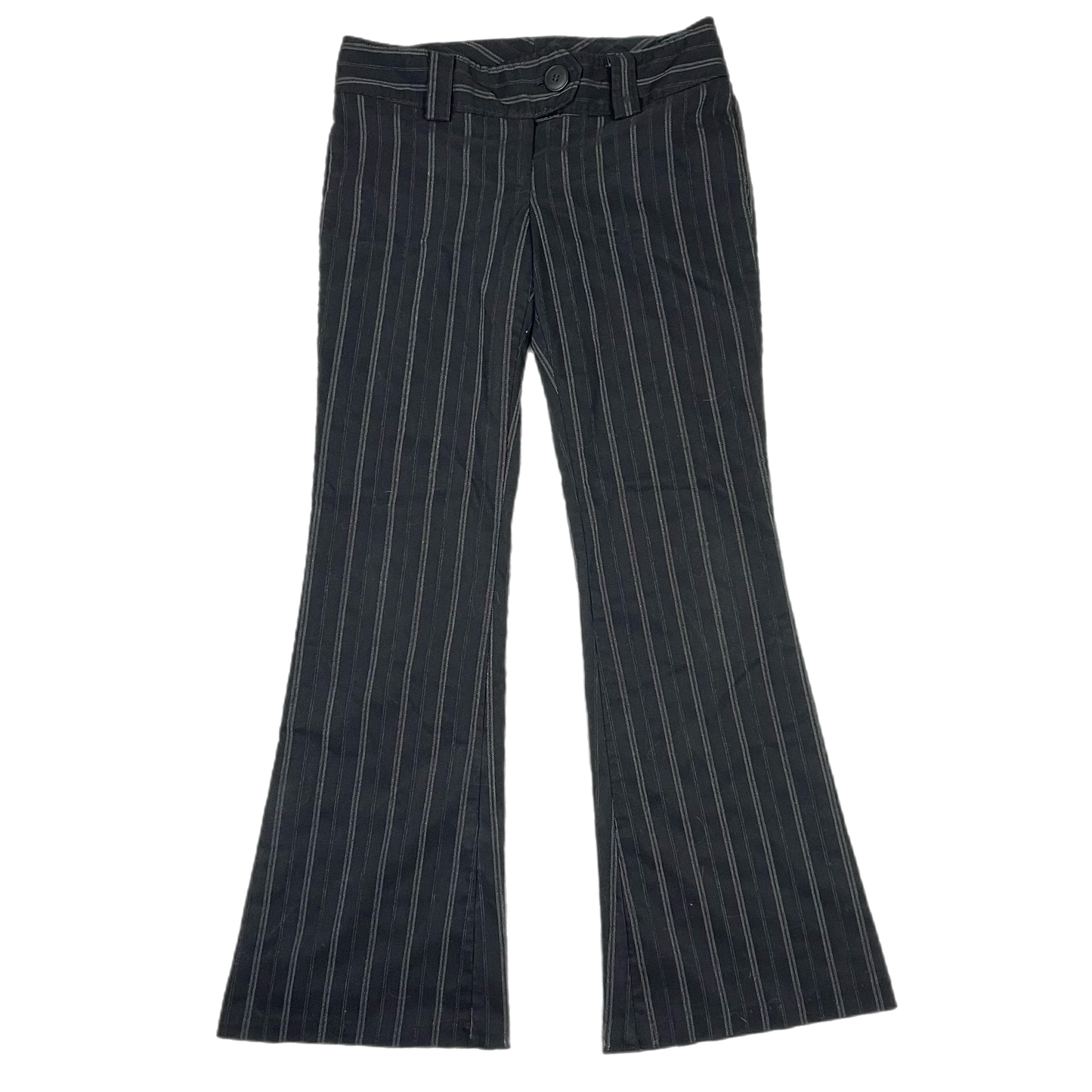 Grunge pinstripe bootcut pants (31”)