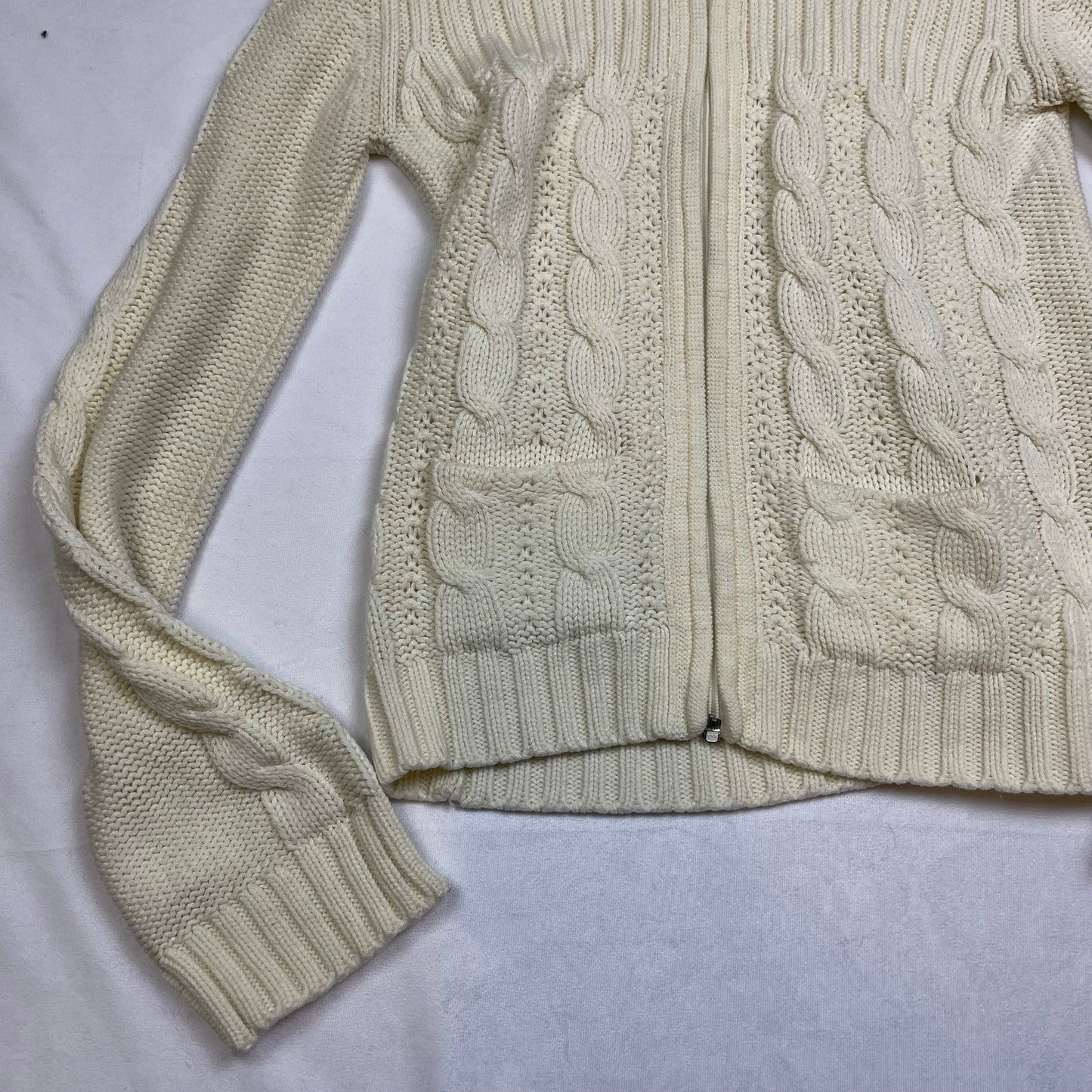 Coquette cable knit hoodie (L)