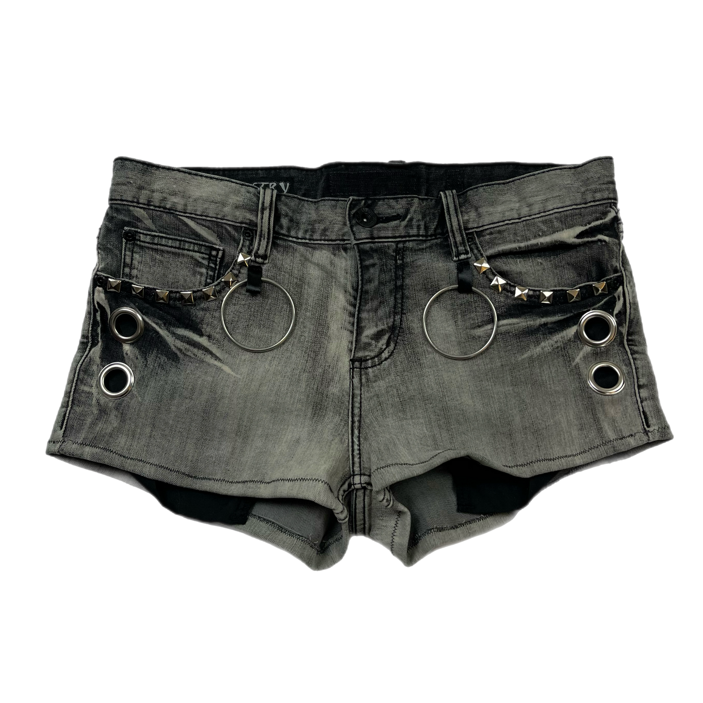 Emo upcycled jumbo grommet shorts (30”)