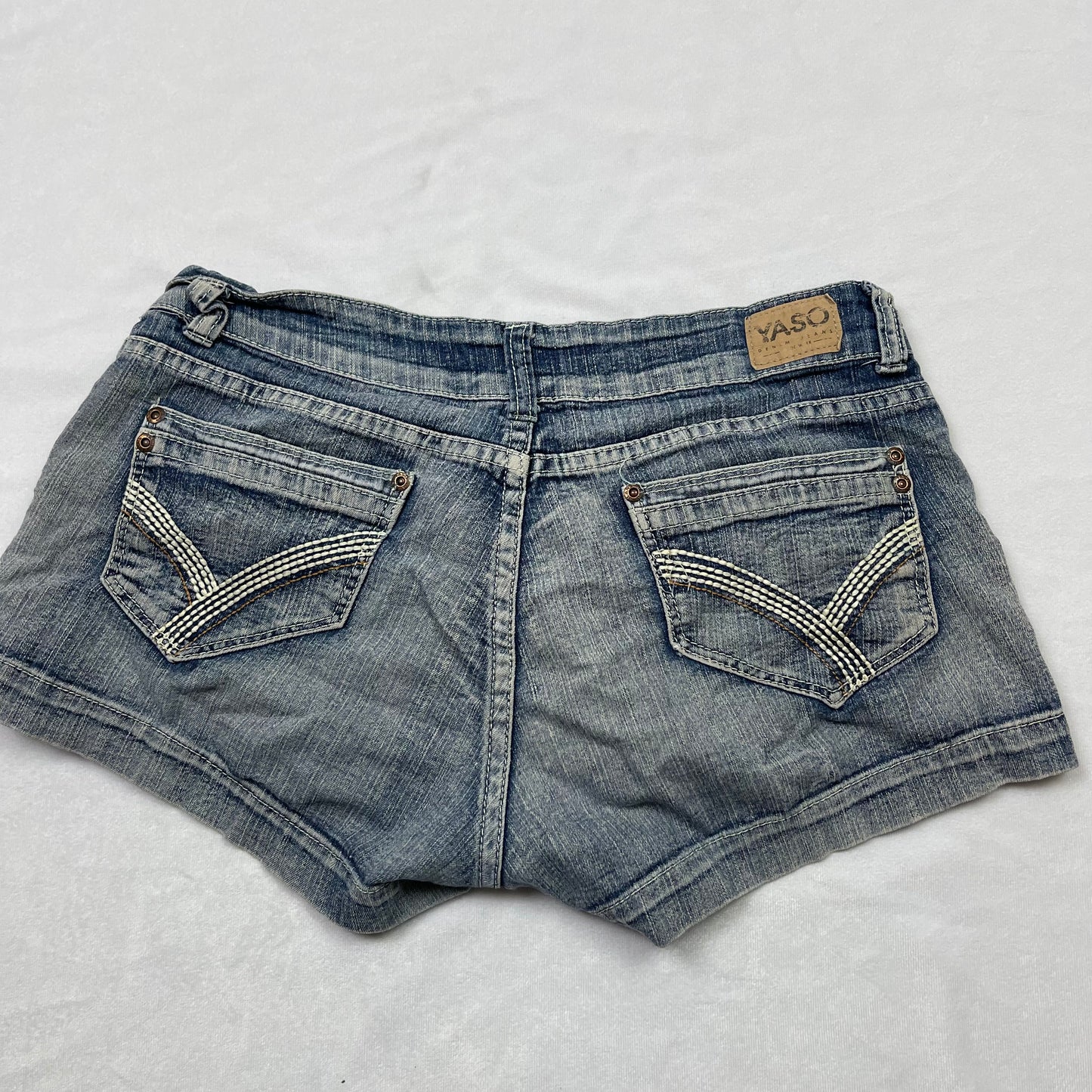 Grunge distressed mini shorts (32”)