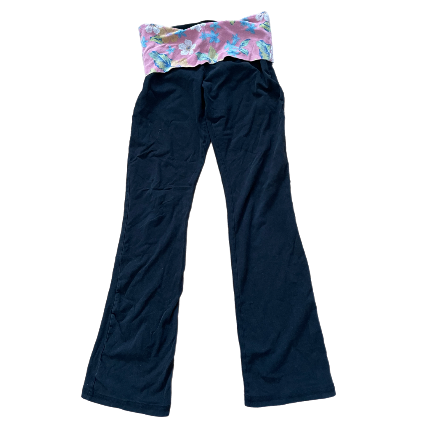 Y2k floral fold over yoga pants (S)