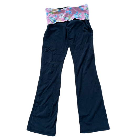 Y2k floral fold over yoga pants (S)