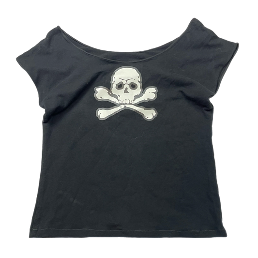 Mallgoth skull off the shoulder top (M)