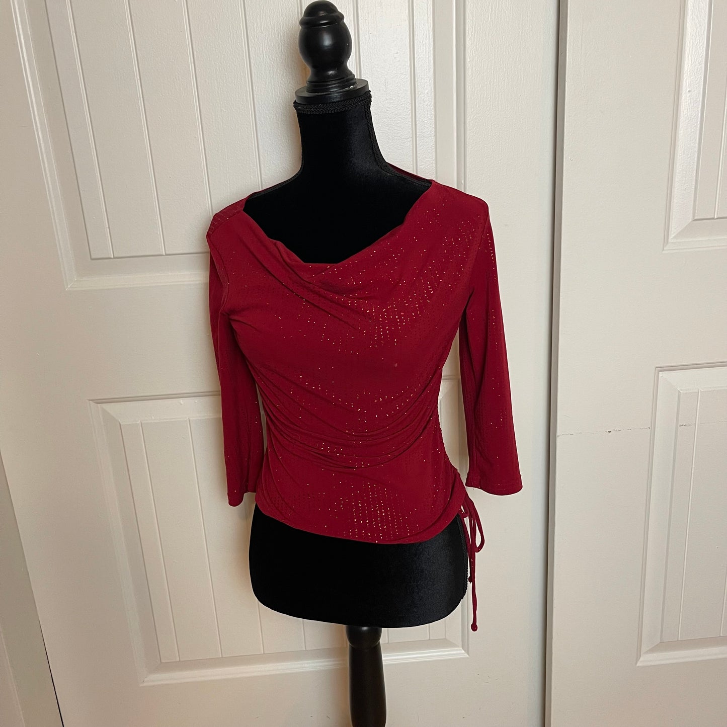 Y2K cowl neck party top (S)