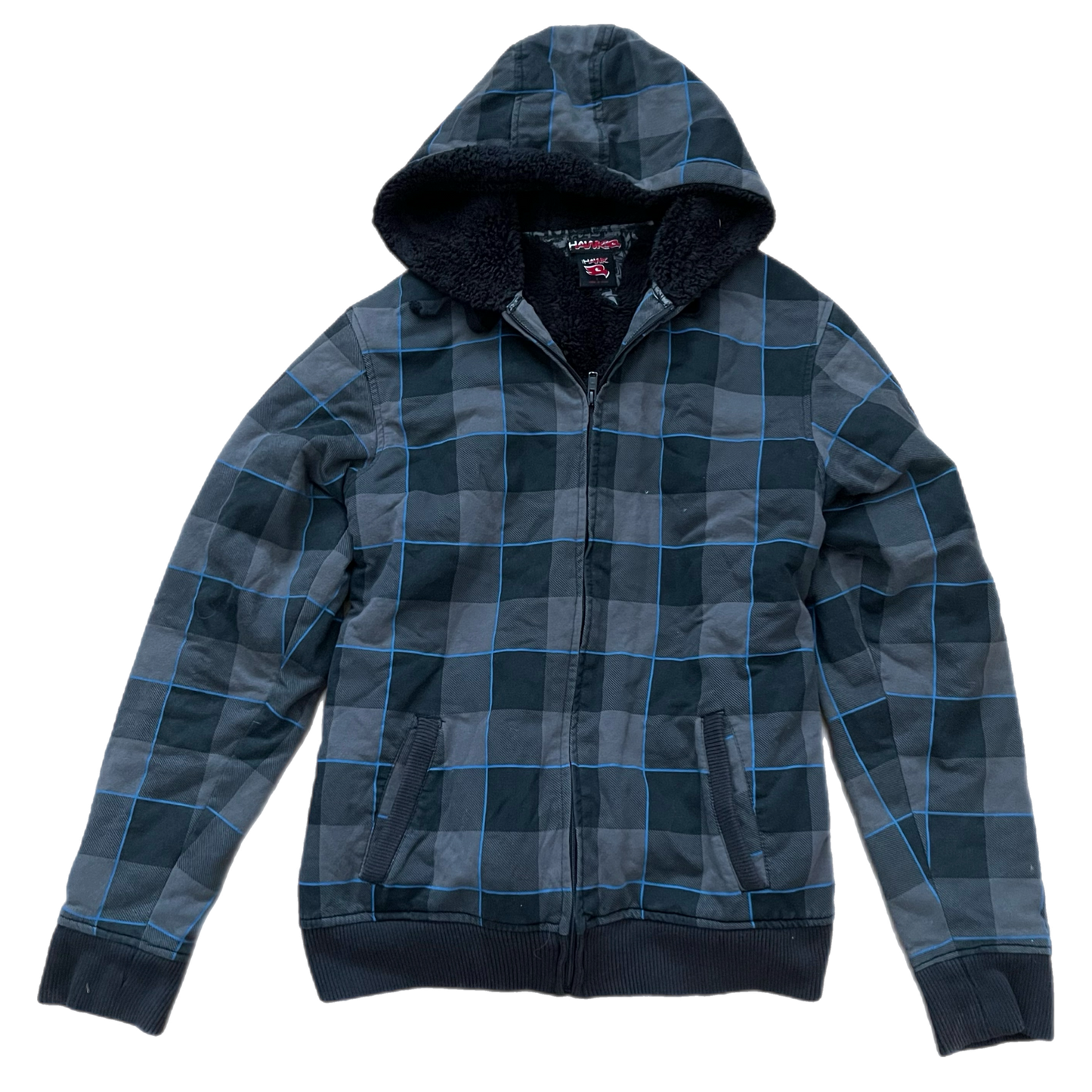 Grunge Tony hawk plaid hoodie (L)