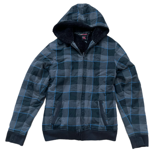 Grunge Tony hawk plaid hoodie (L)