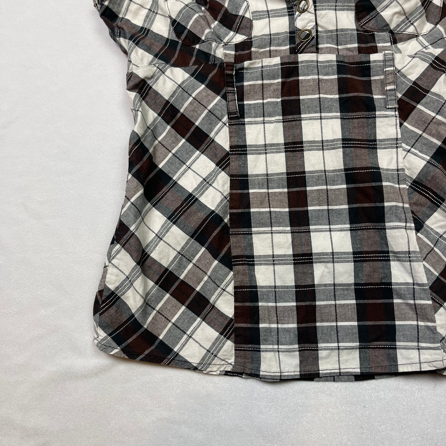 Grunge plaid blouse (M)