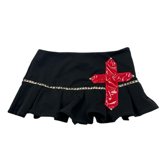 Mallgoth upcycled cross micro skirt (28”)