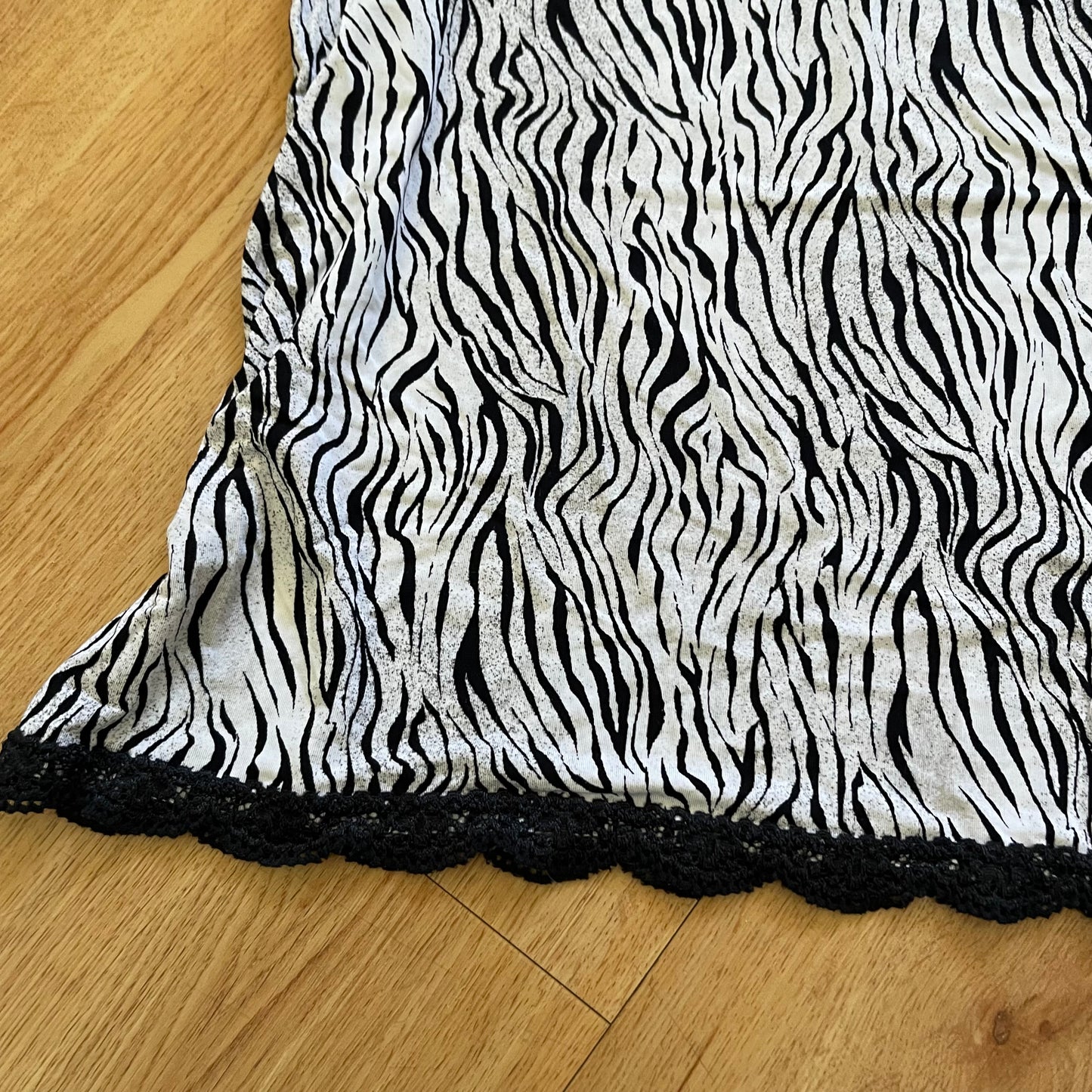 Y2K zebra print mesh top (L)