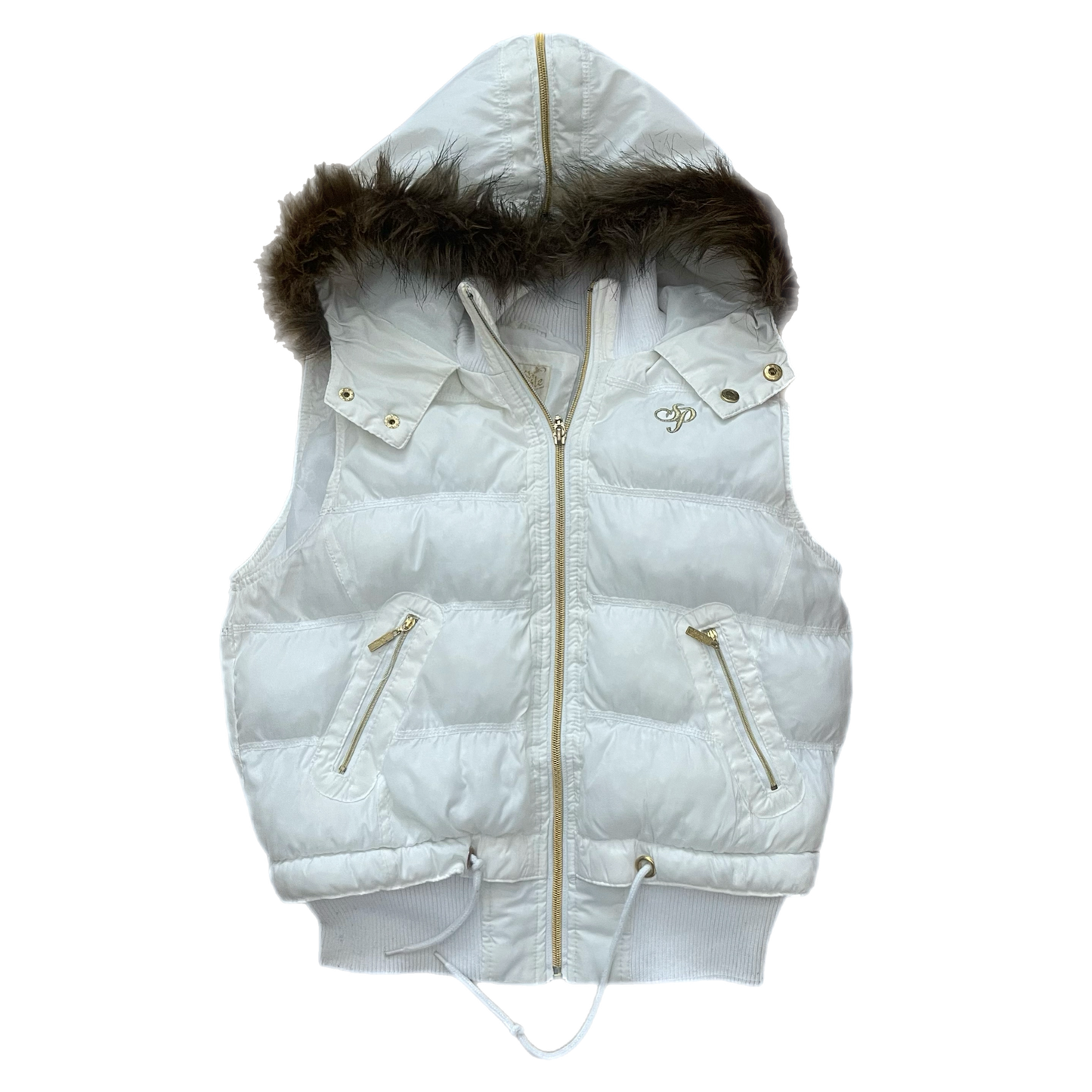 Y2K South Pole faux fur vest (M)