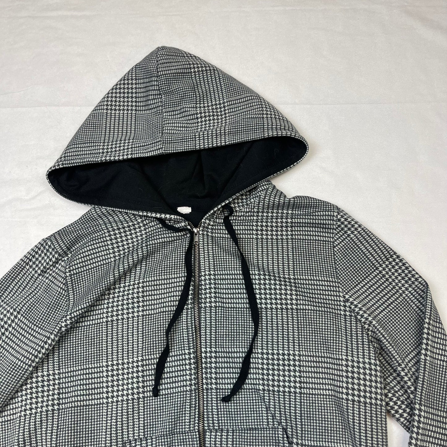 Grunge houndstooth hoodie (L)