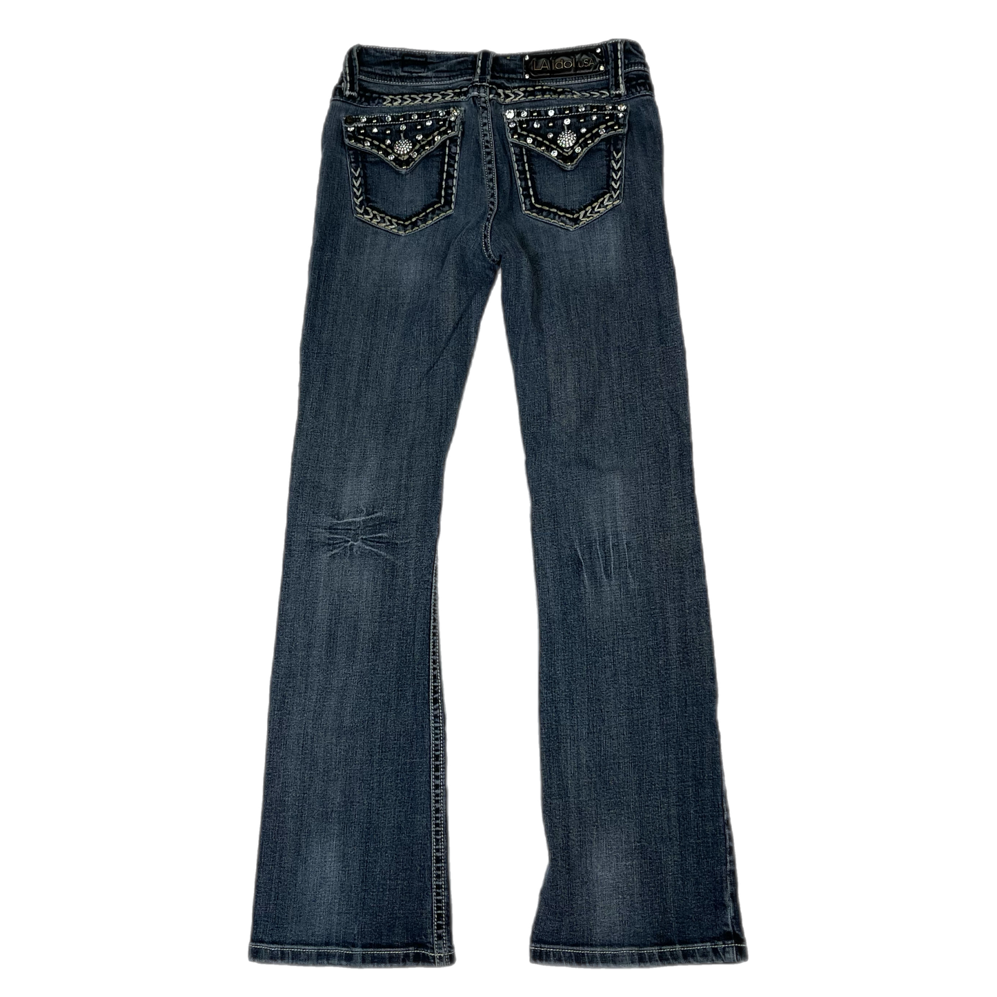 Mcbling rhinestone low rise jeans (28”)