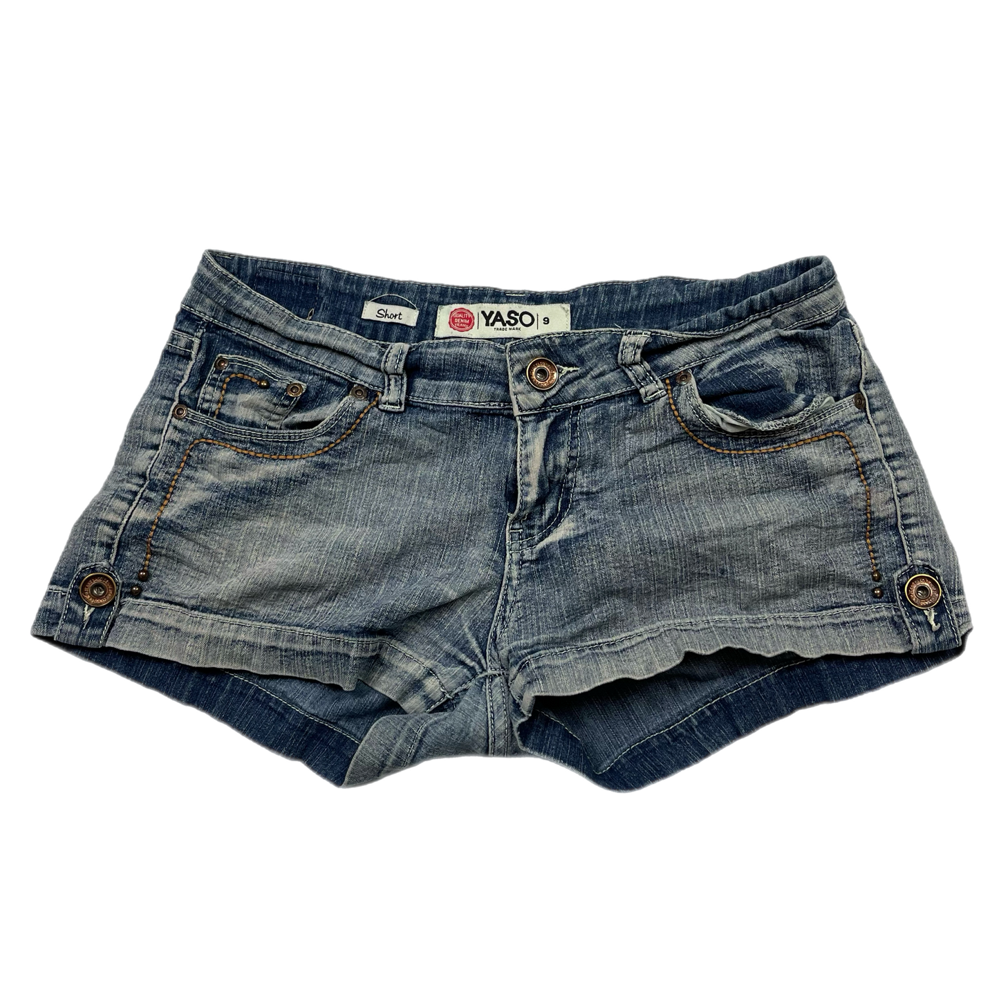 Grunge distressed mini shorts (32”)