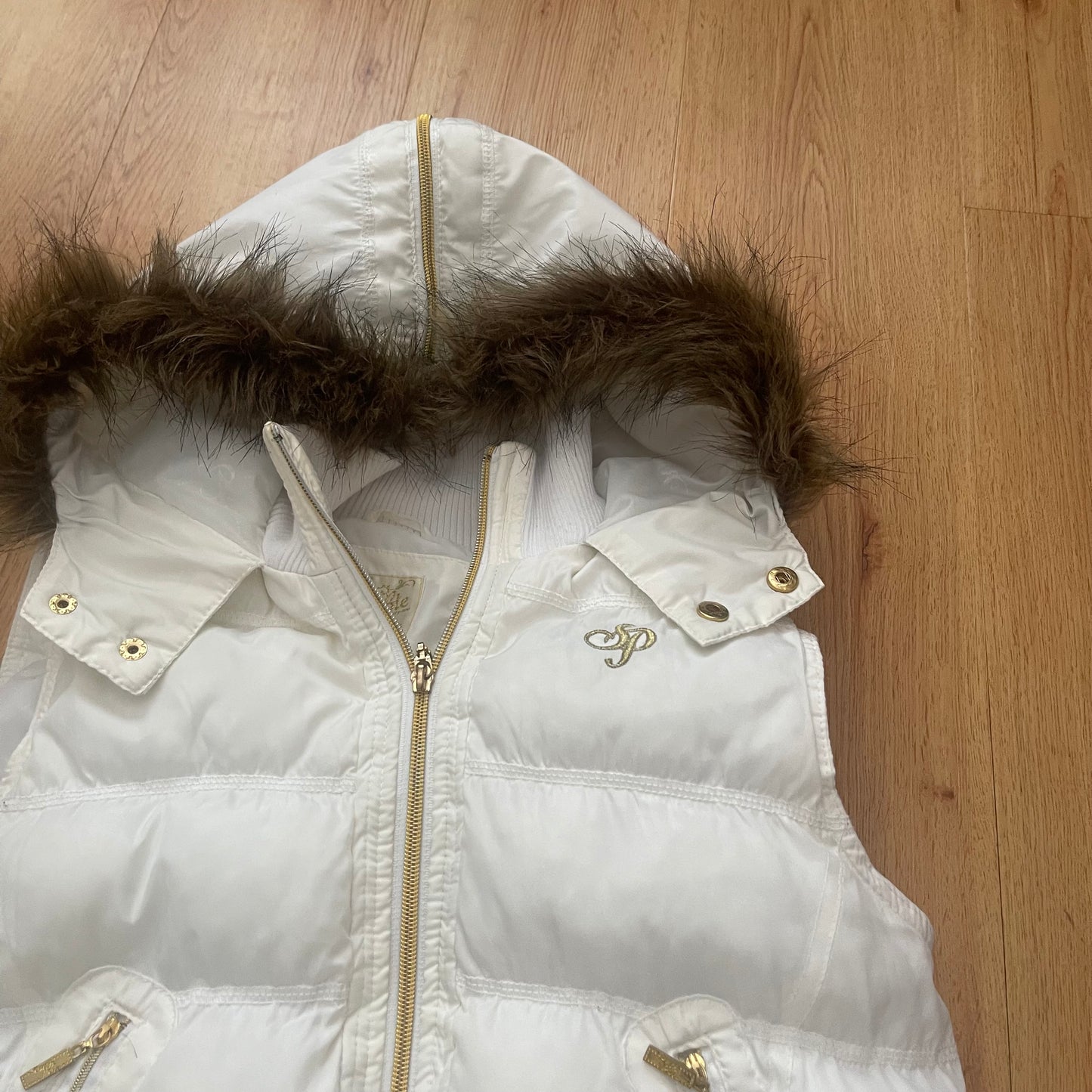 Y2K South Pole faux fur vest (M)