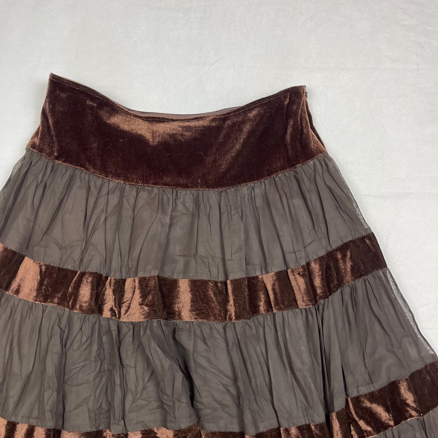 Whimsygoth velvet mesh skirt (30”)