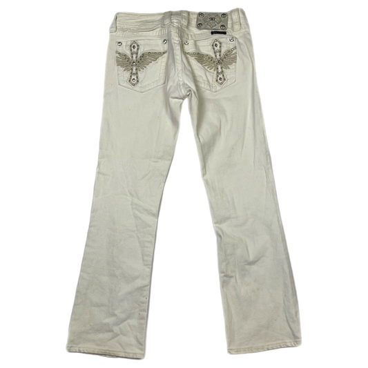 Mcbling white miss me jeans (27”)