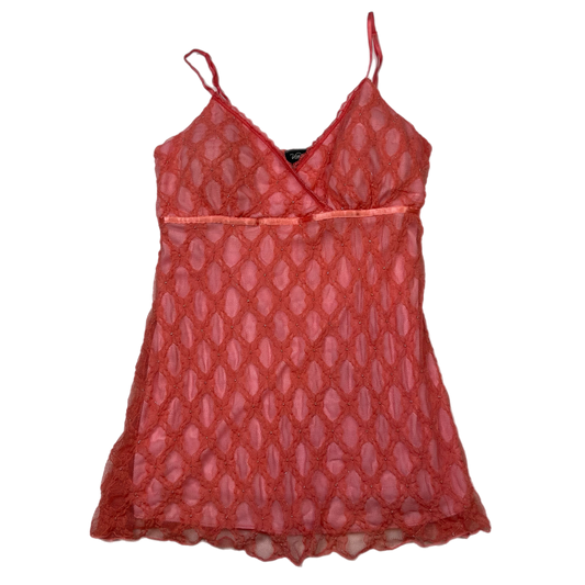 Y2K mesh babydoll top (L)