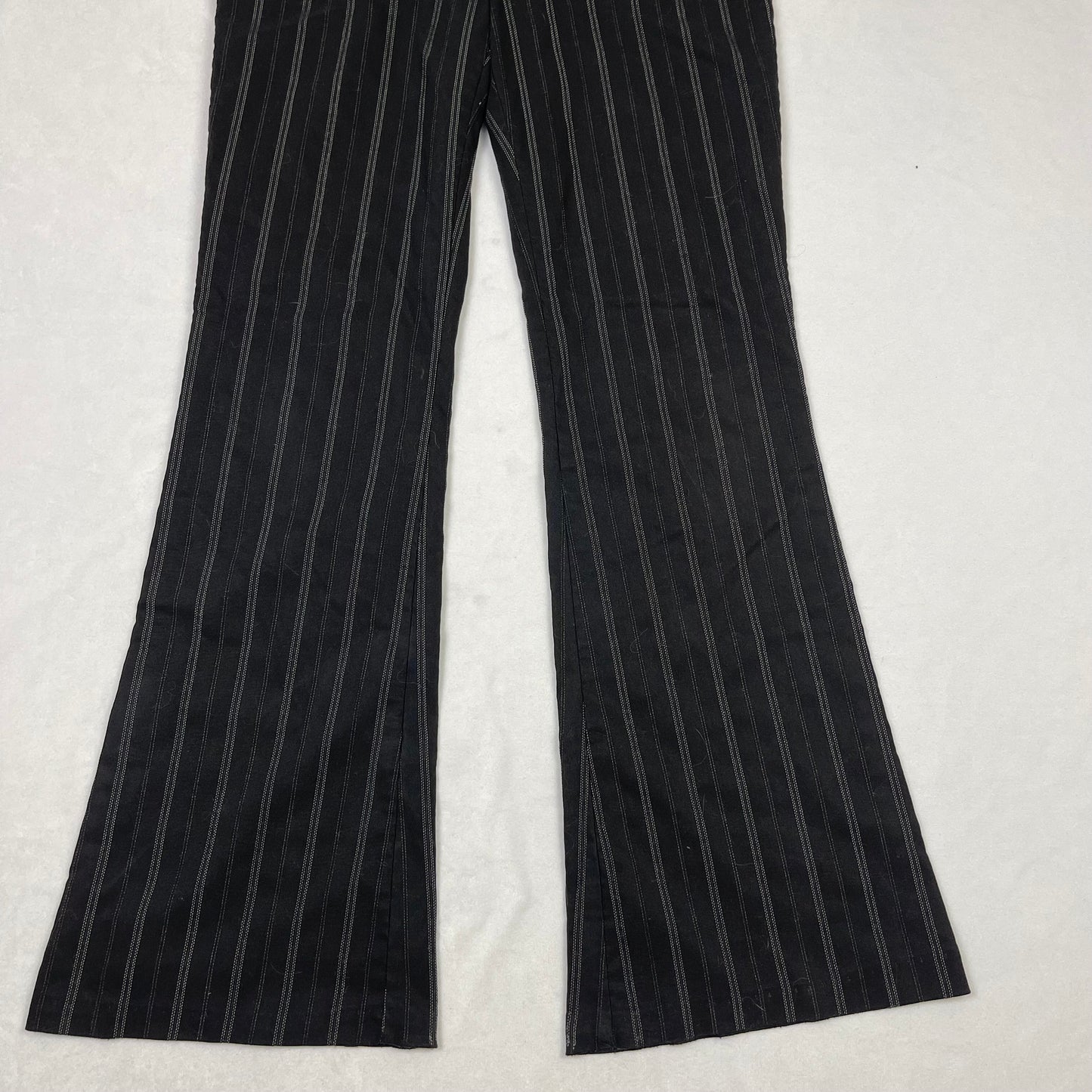 Grunge pinstripe bootcut pants (31”)