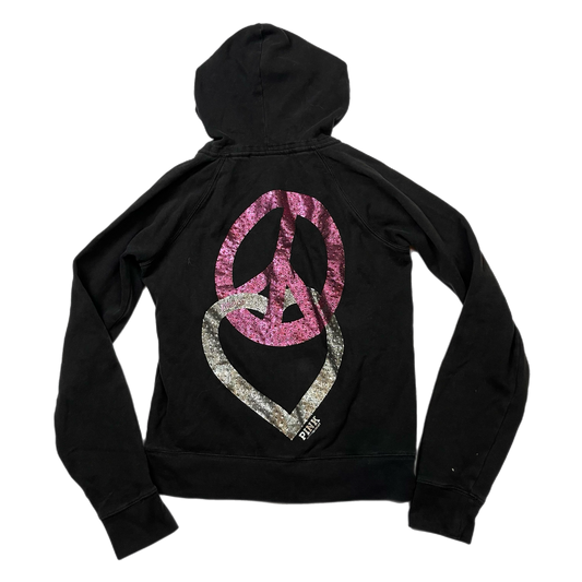 Y2K pink VS graphic hoodie (M)