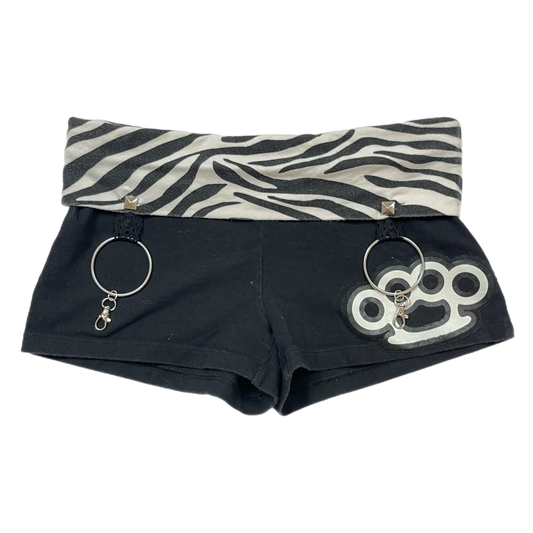 Emo upcycled brass knuckles shorts (M/L)