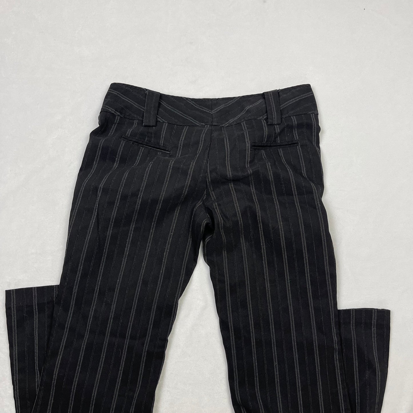 Grunge pinstripe bootcut pants (31”)