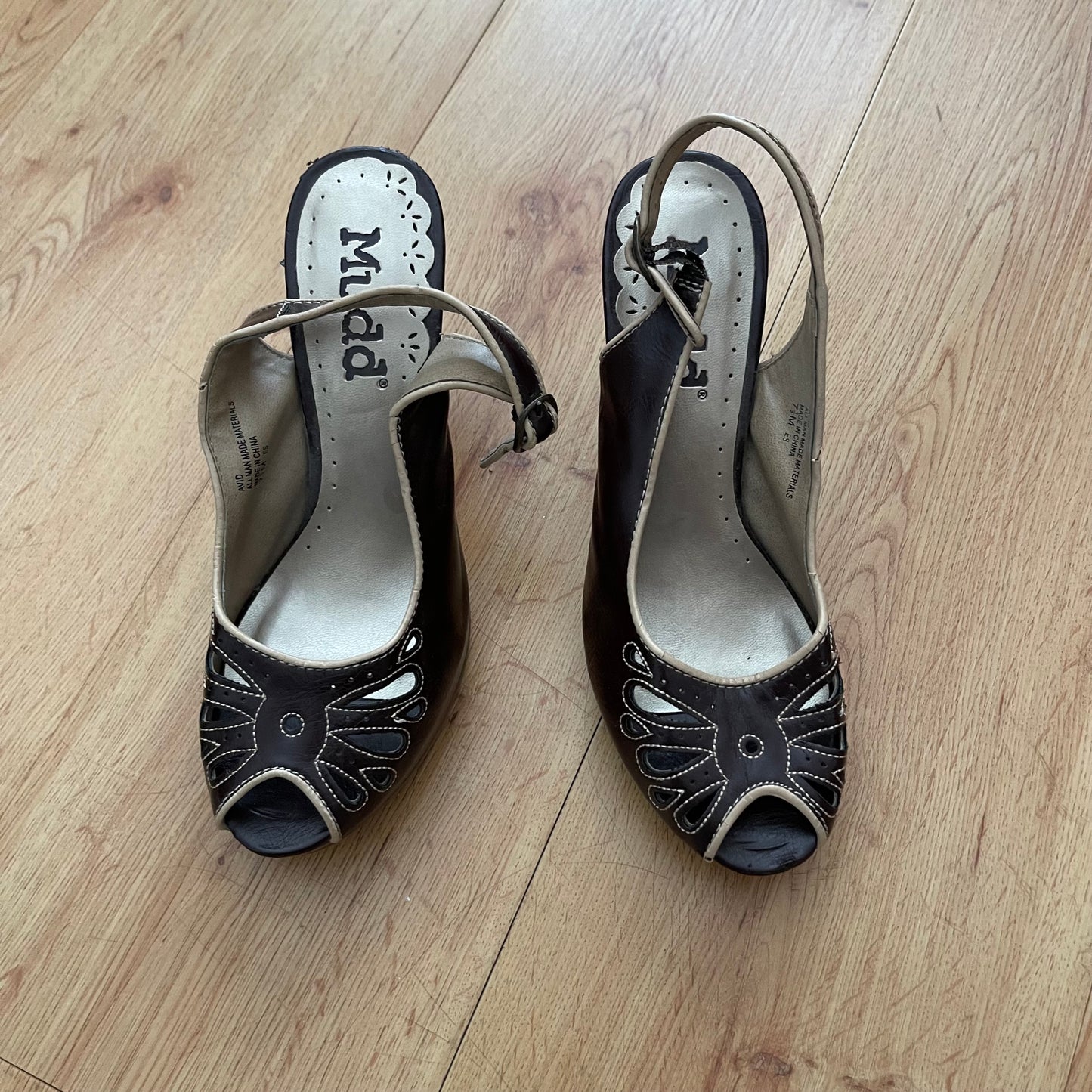 butterfly Mudd sling back heels (7.5US)