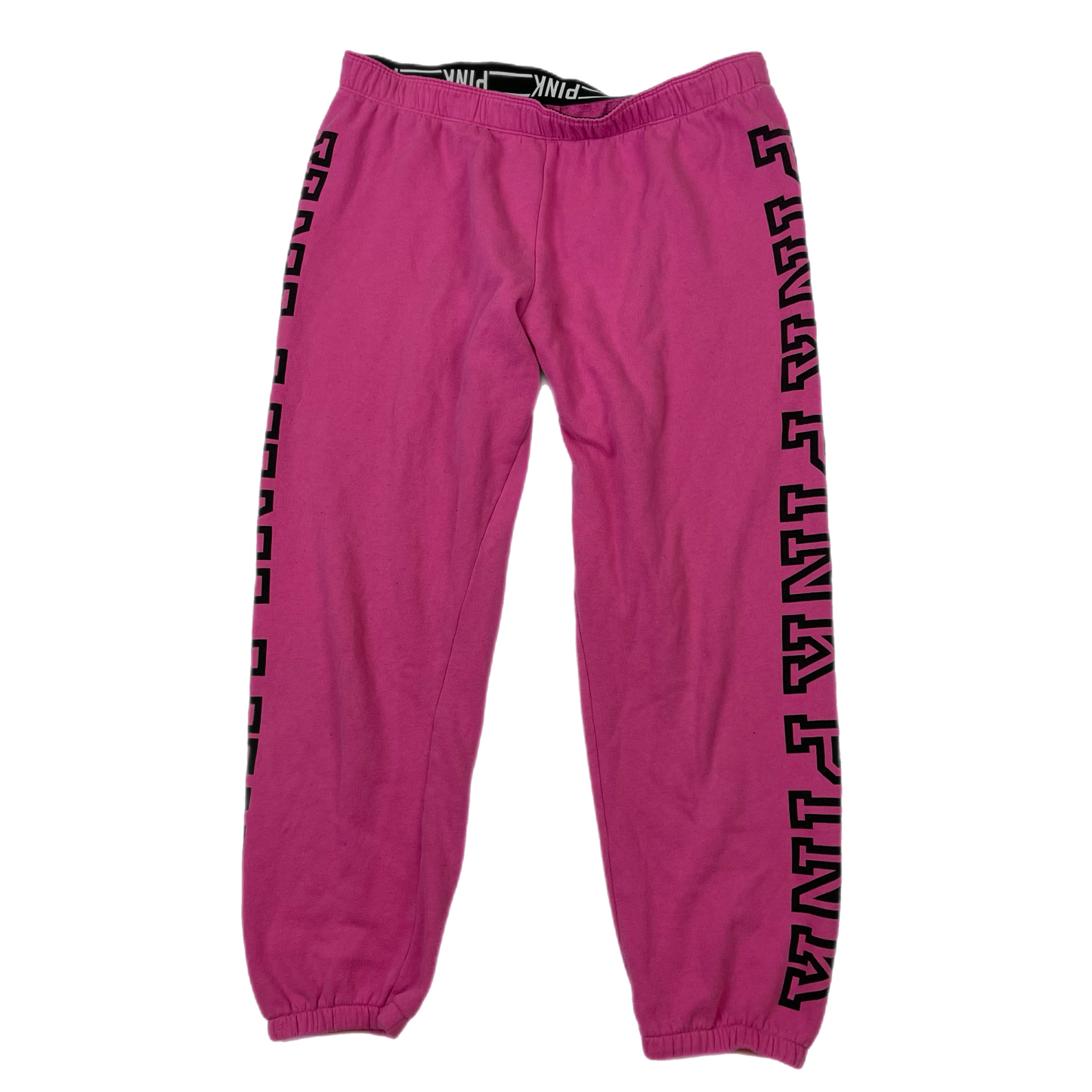 Y2K pink graphic sweatpants (L)