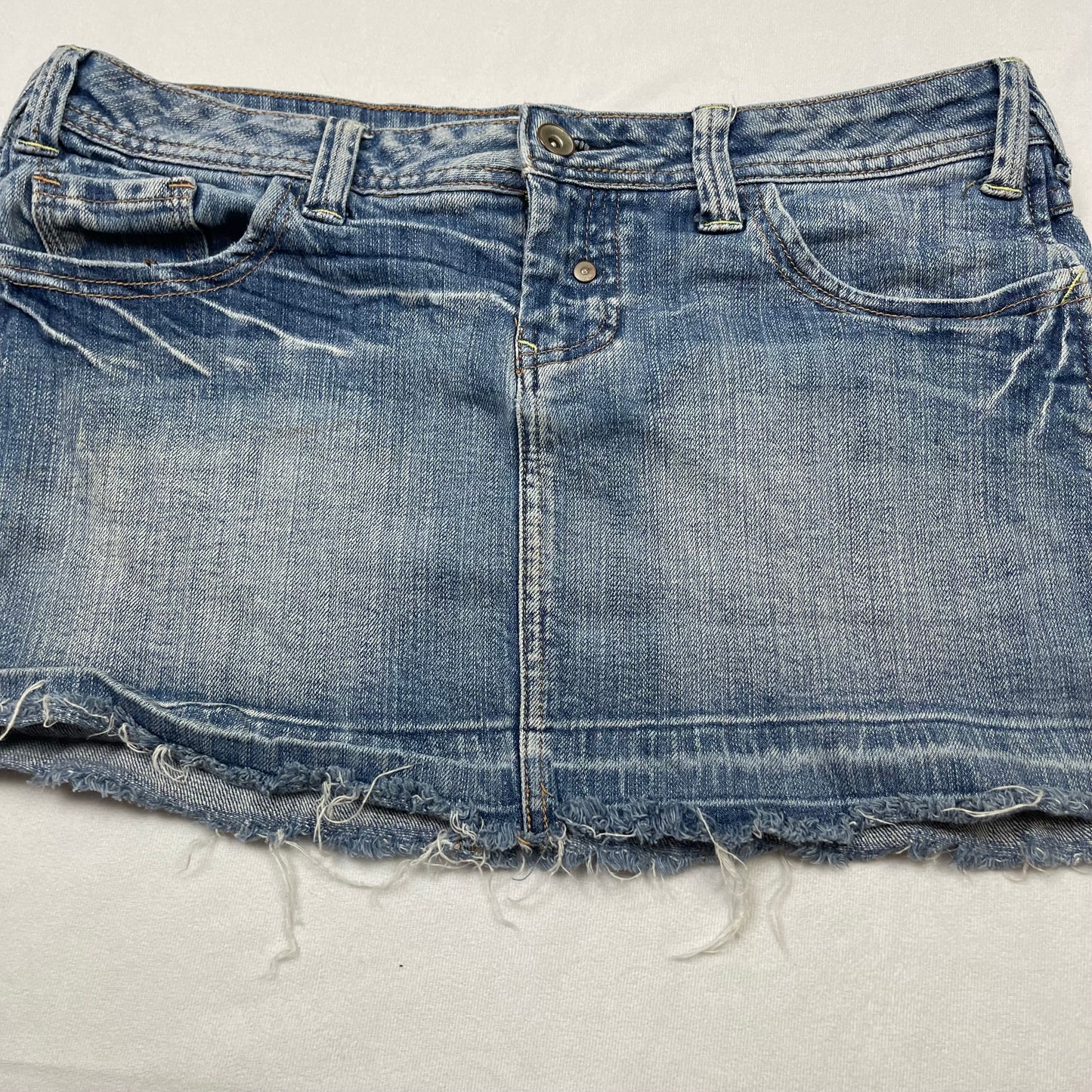 Y2K denim micro mini skirt (30”)