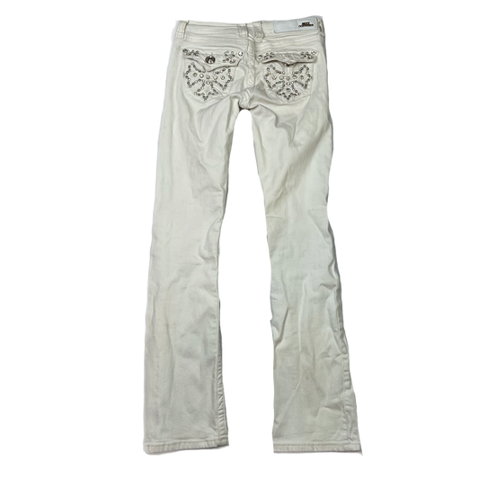 Mcbling low rise white jeans (26”)