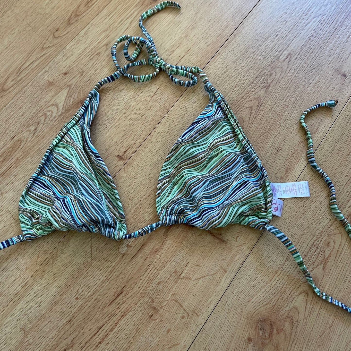 Y2K green OP bikini set (L)