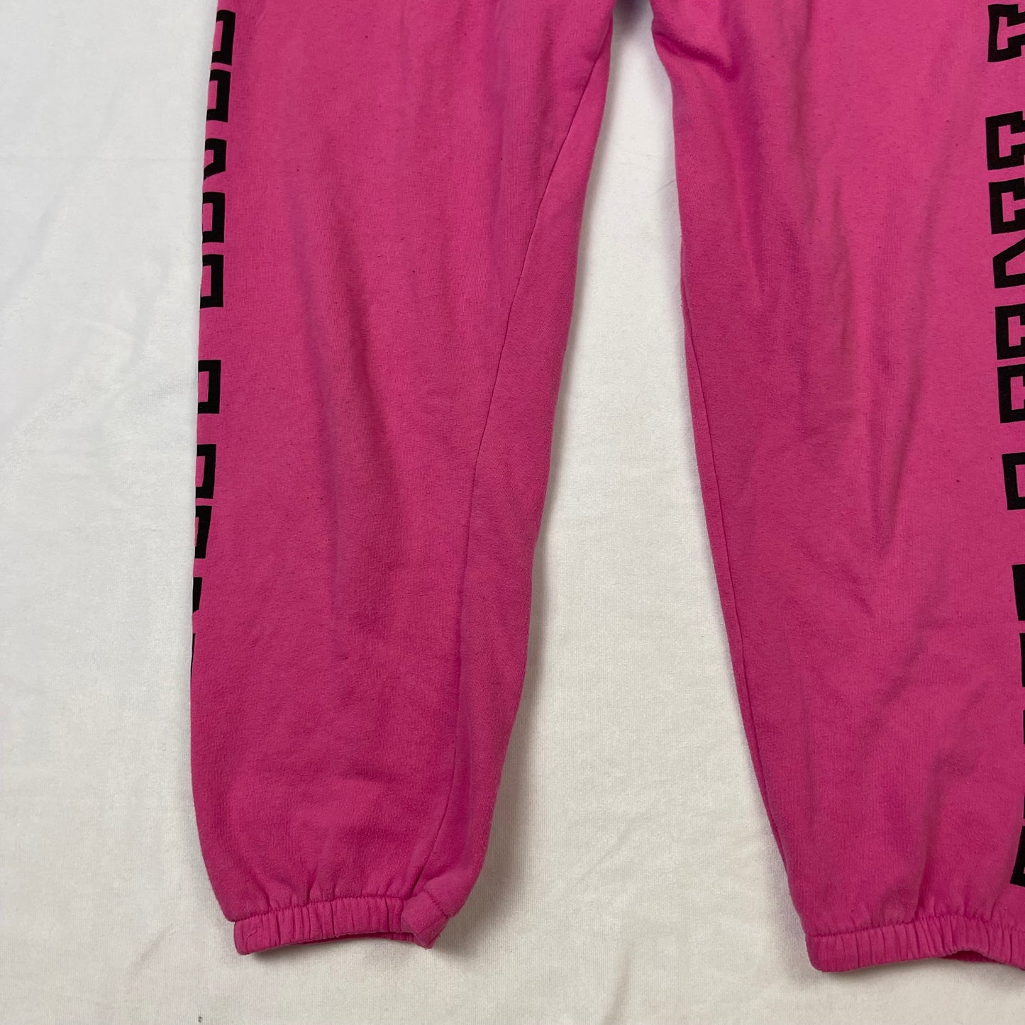 Y2K pink graphic sweatpants (L)