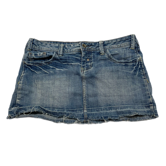 Y2K denim micro mini skirt (30”)