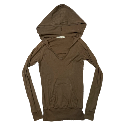 Grunge brown slinky hoodie (M)