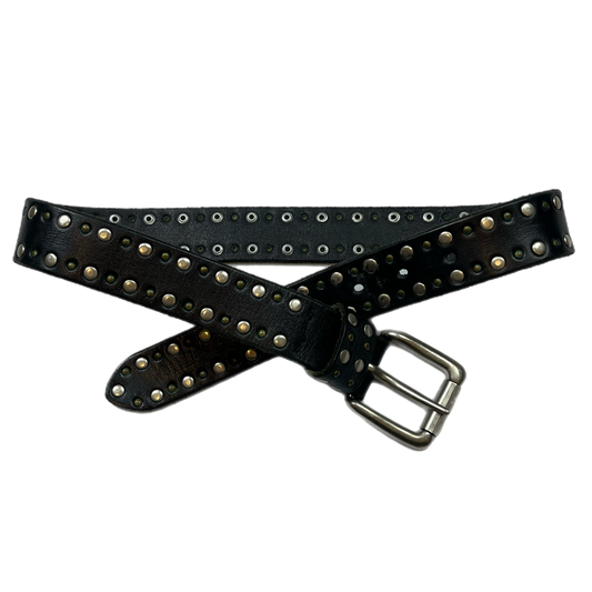 Y2K studded leather belt (28”)