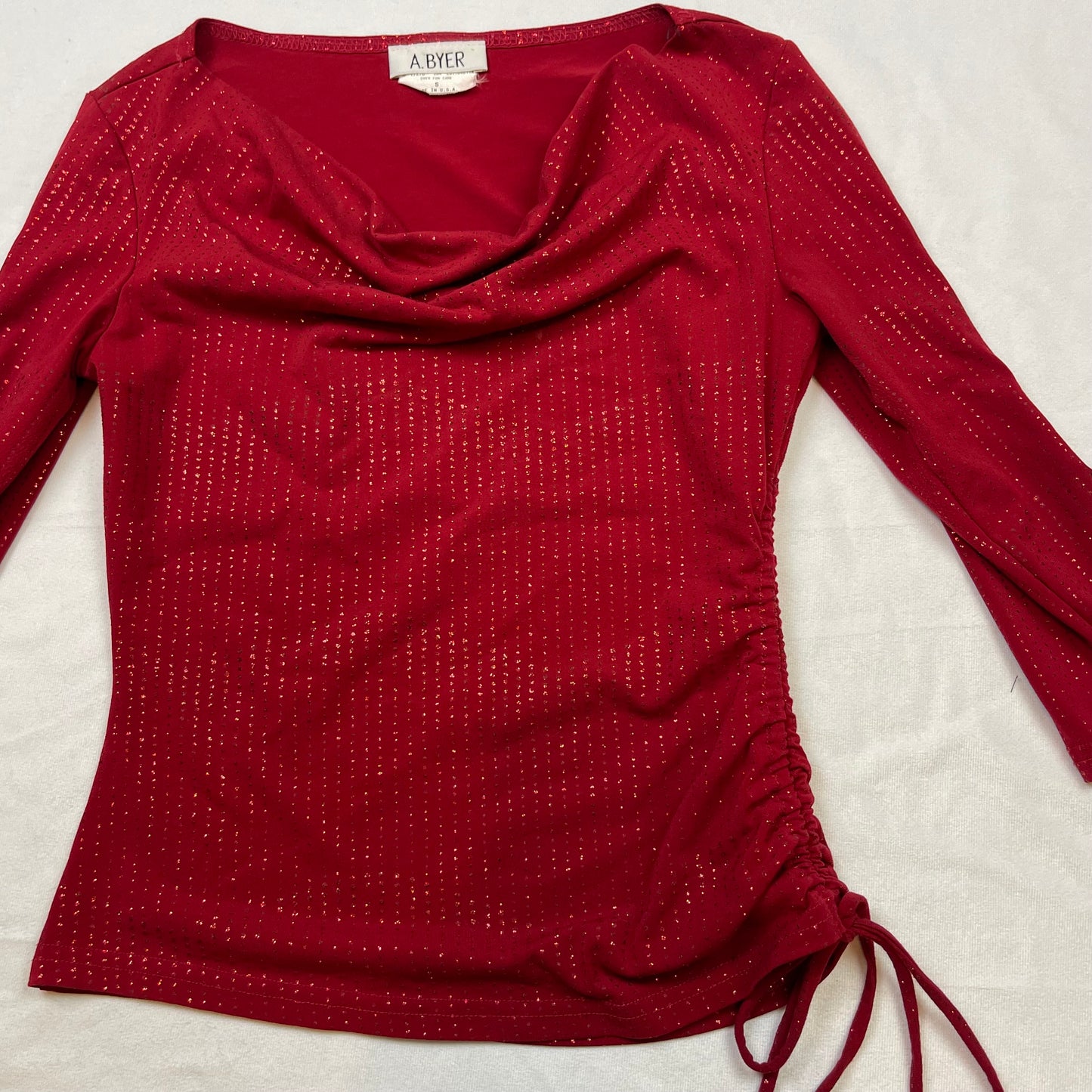 Y2K cowl neck party top (S)