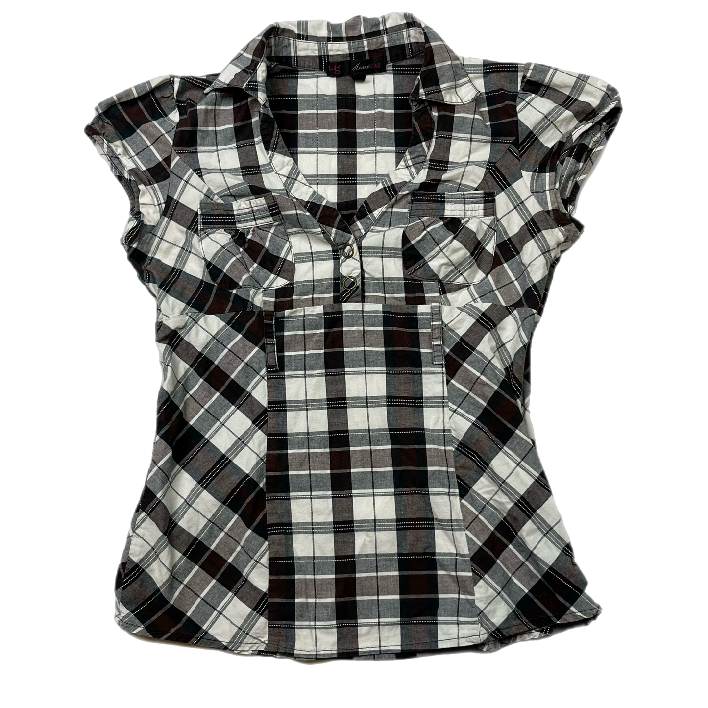 Grunge plaid blouse (M)