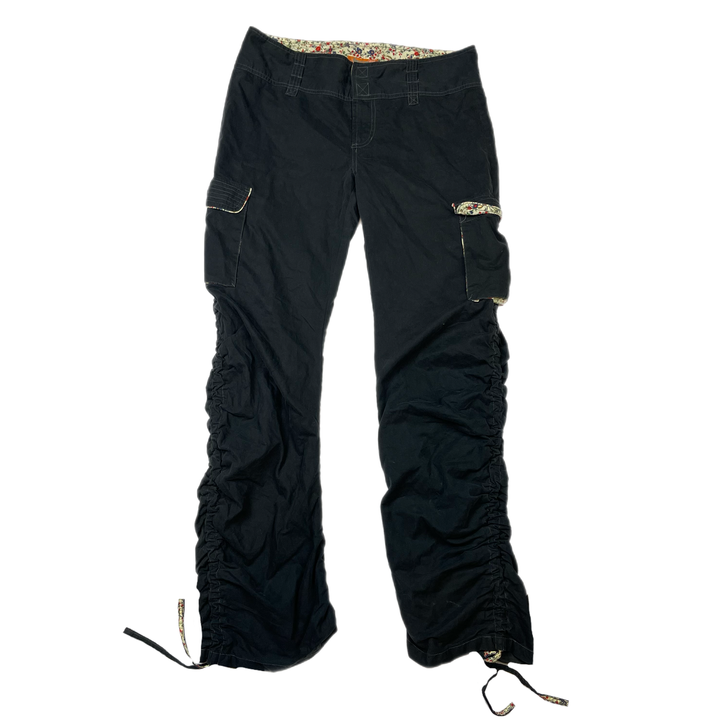 Y2K ruched cargo low rise pants (11)