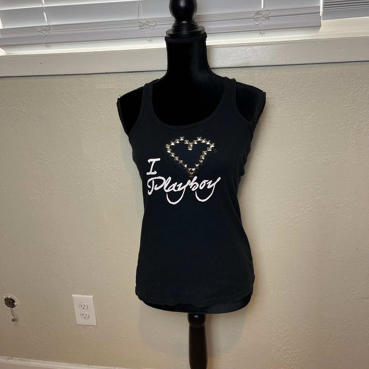 Y2K studded playboy top (L)