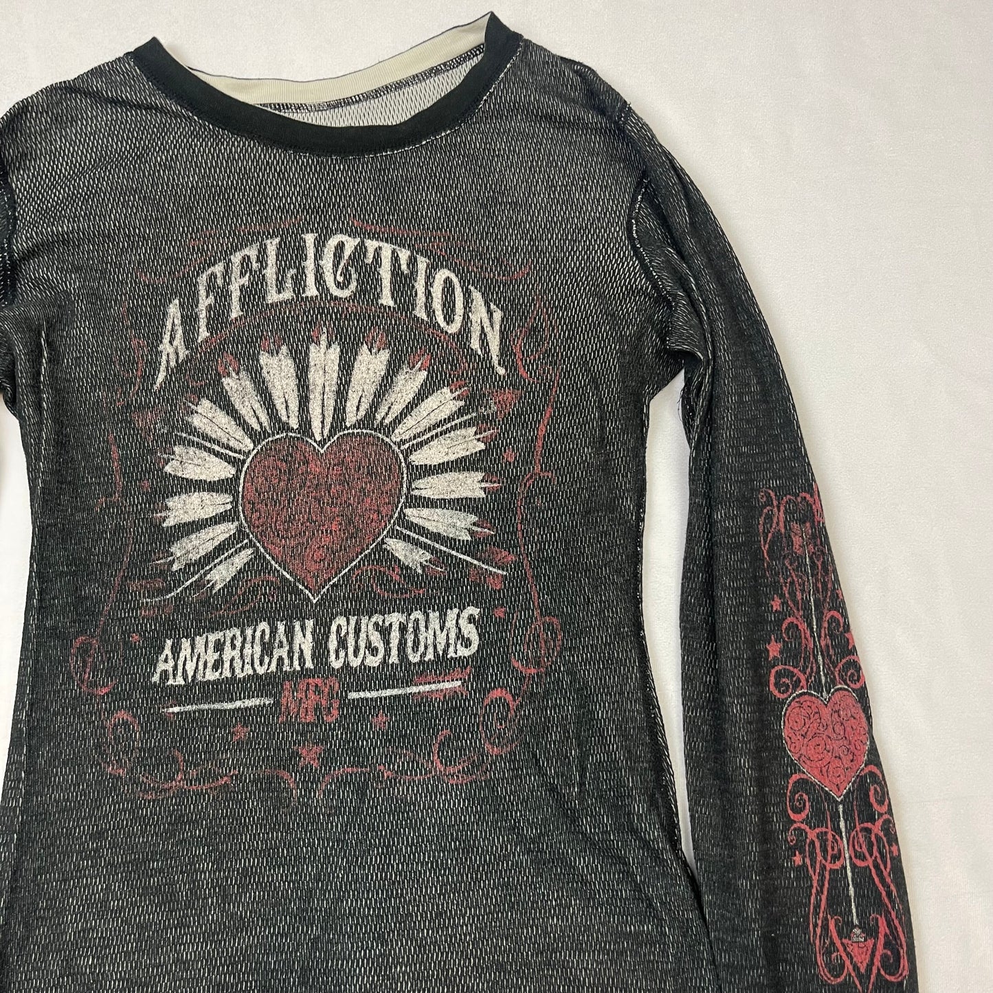 Affliction reversible thermal long sleeve top (L)