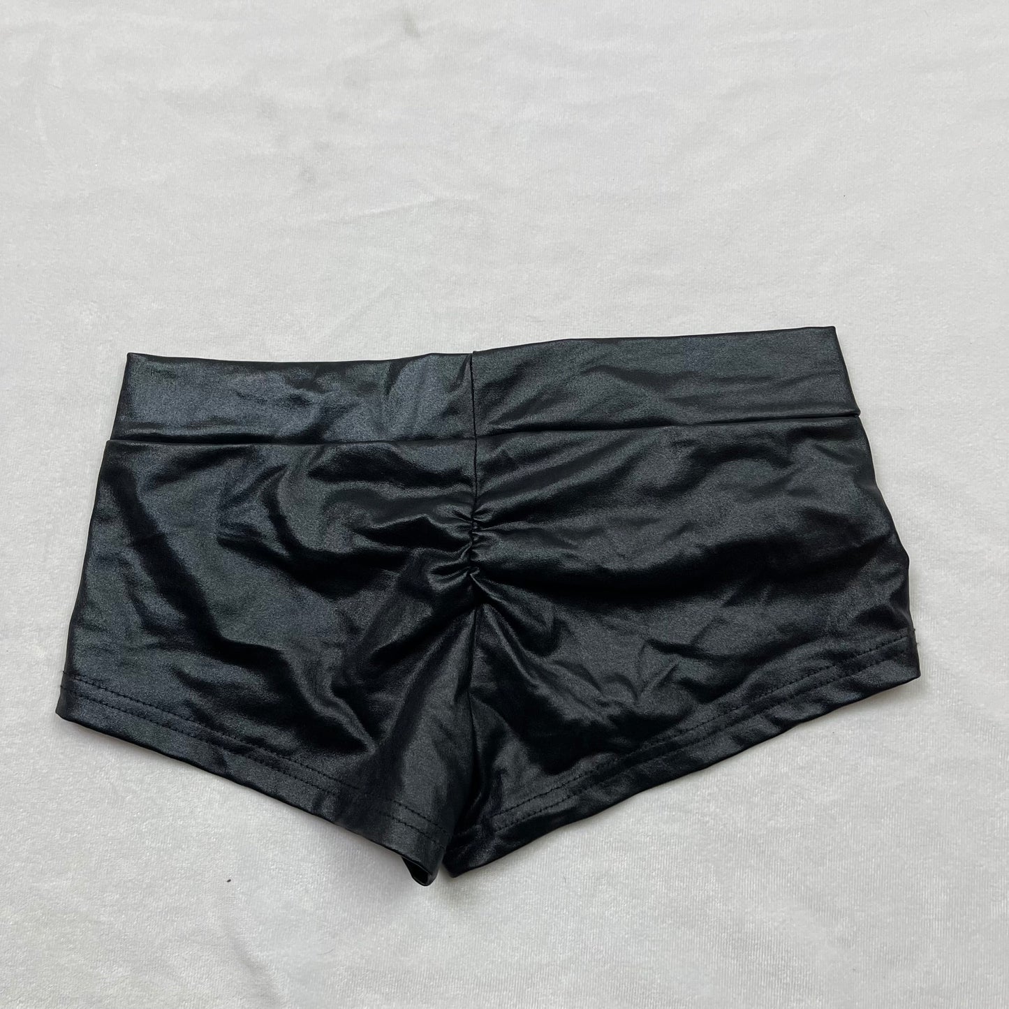 Pleather micro mini shorts (S)