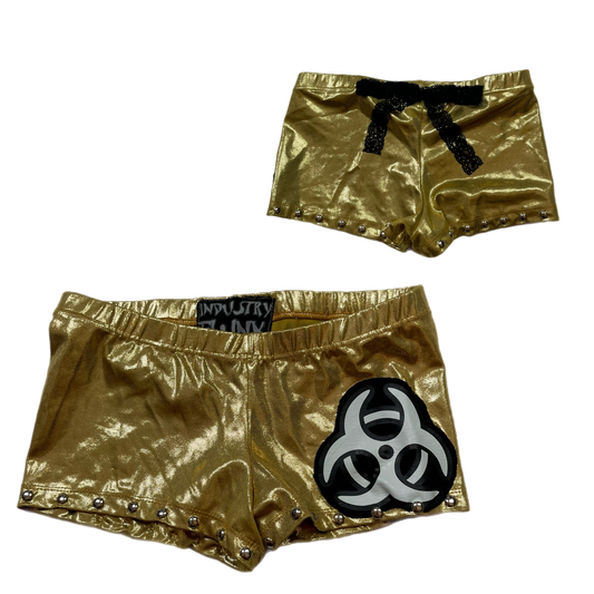 Biohazard upcycled micro shorts (S)