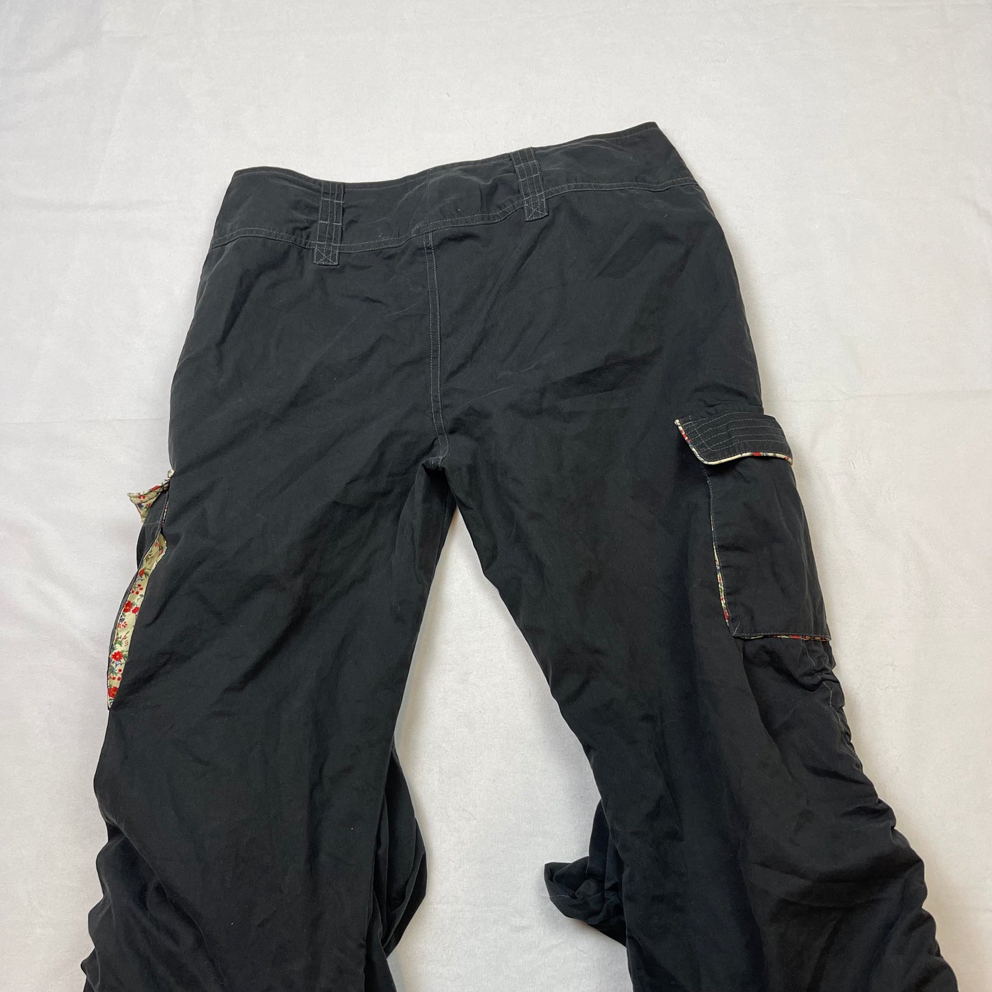 Y2K ruched cargo low rise pants (11)