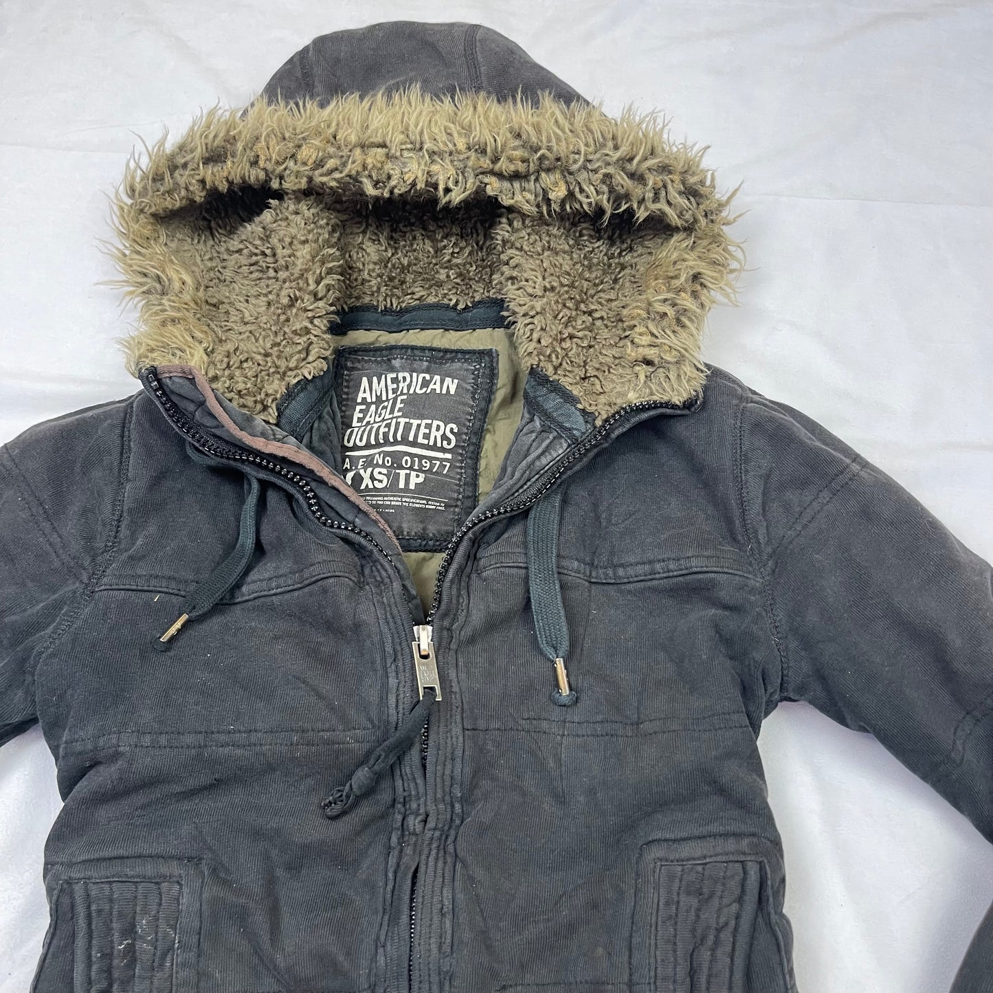 Y2K American eagle fur jacket (XXS)