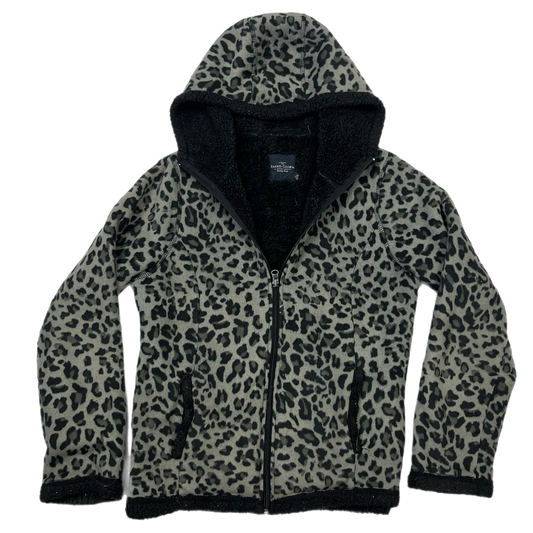 Grunge animal print sherpa hoodie (M)