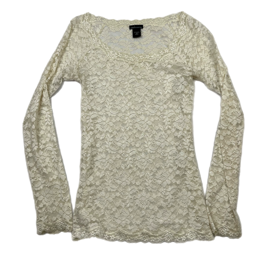 Y2K sheer lace long sleeve top (M)