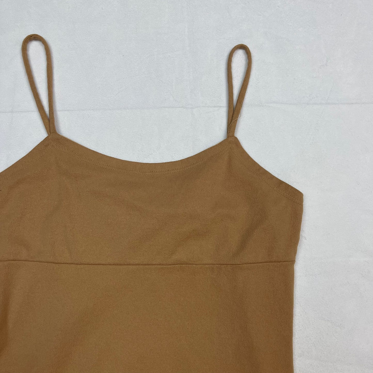 Y2k asymmetrical suede top (S)