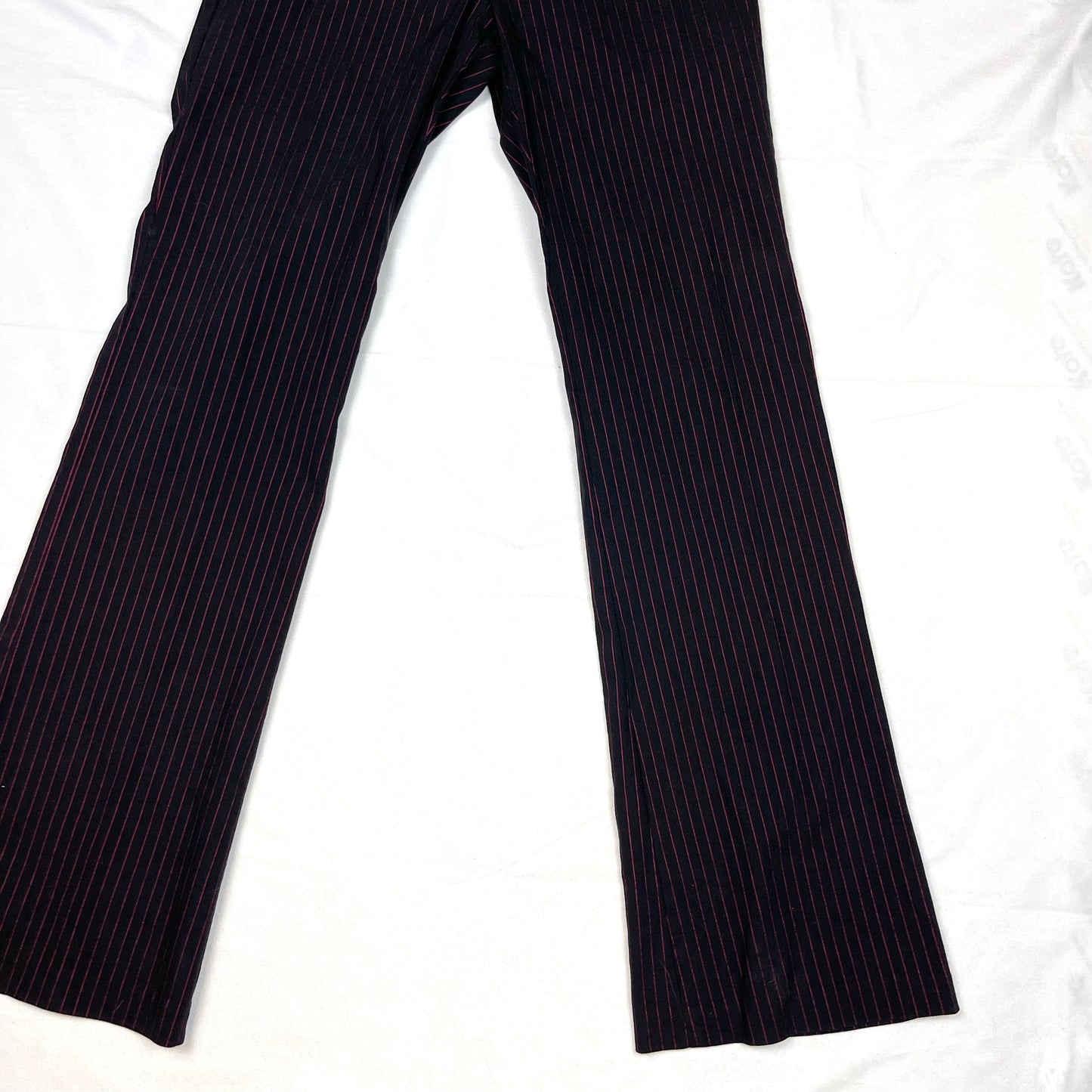 Goth red pinstripe pants (31”)